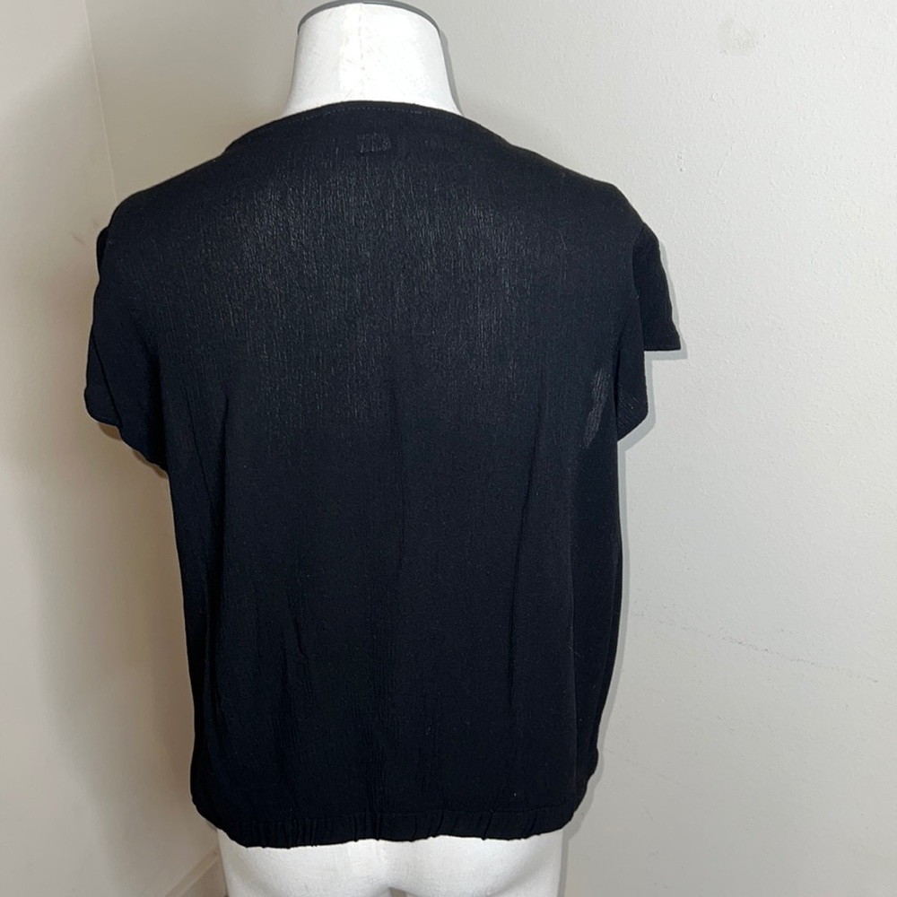 Euc Sanctuary Drawstring Button Down Shirt Sleeve… - image 2